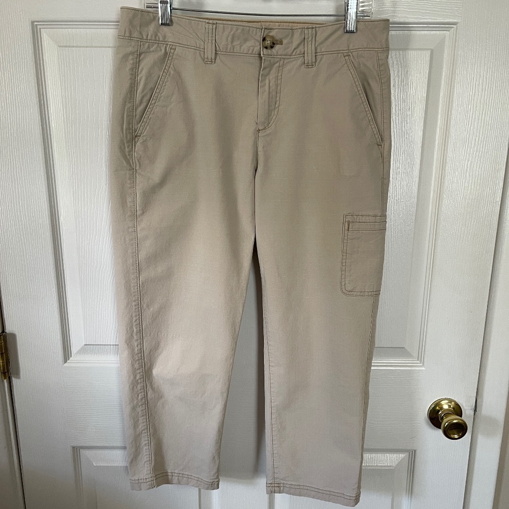 Eddie Bauer capris, tan, size 10